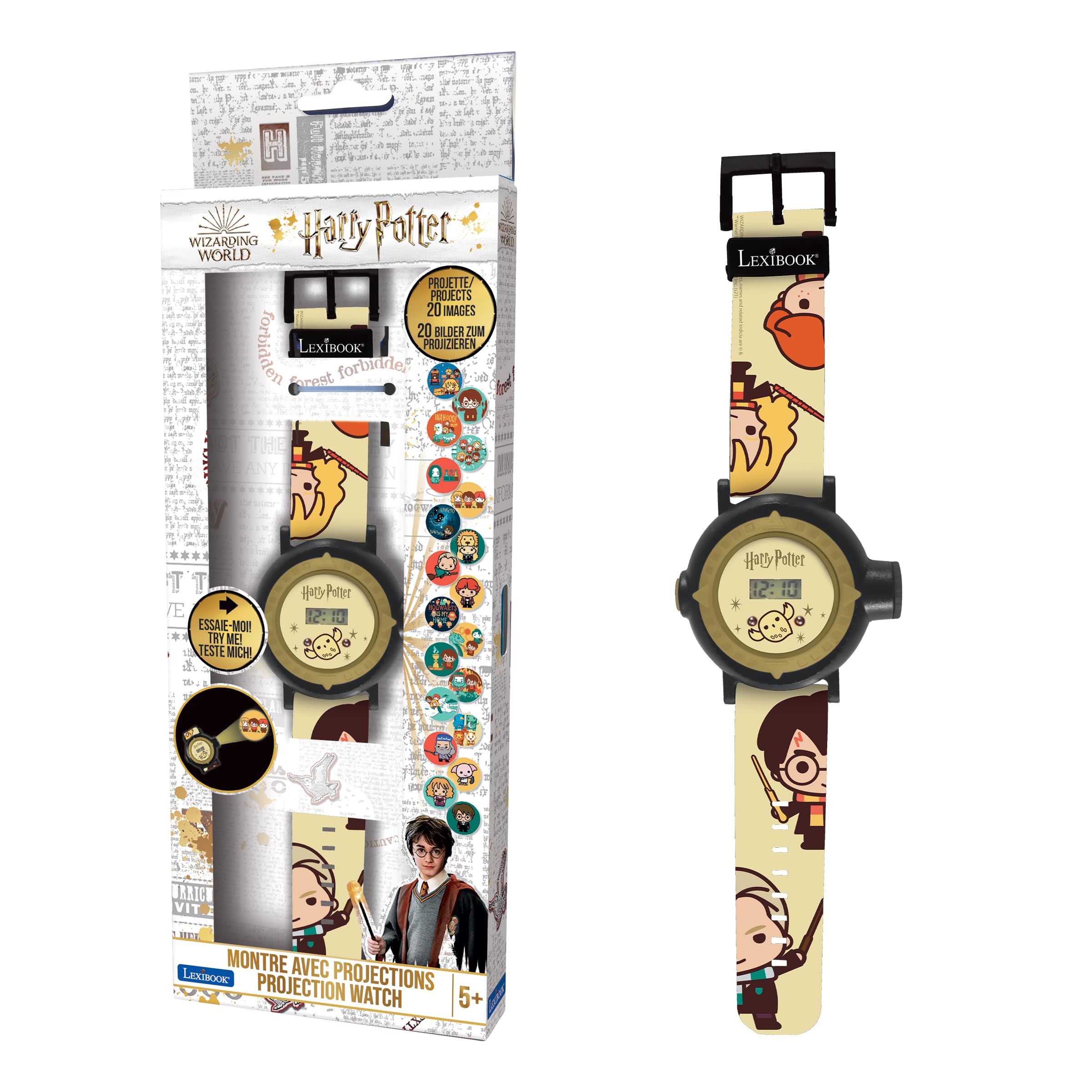 LEXiBOOK, Adjustable Wristwatch with Digital Screen Featuring 20 projections, Multiple Characters - Image 8