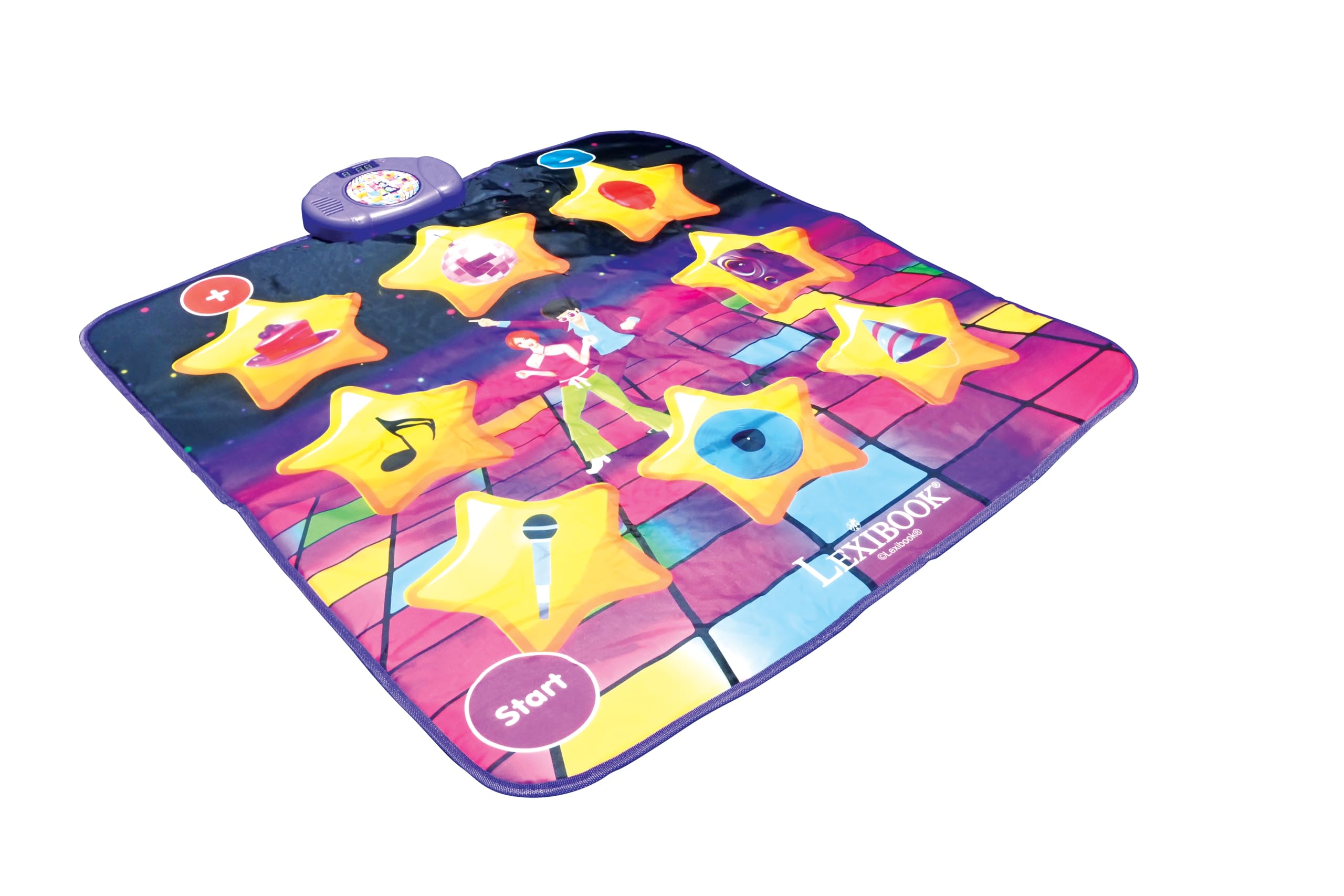 LEXiBOOK, Electronic Dance Floor Mat, Illuminated Keys, Built-in Speaker, Purple/Yellow, DM10 - Image 3