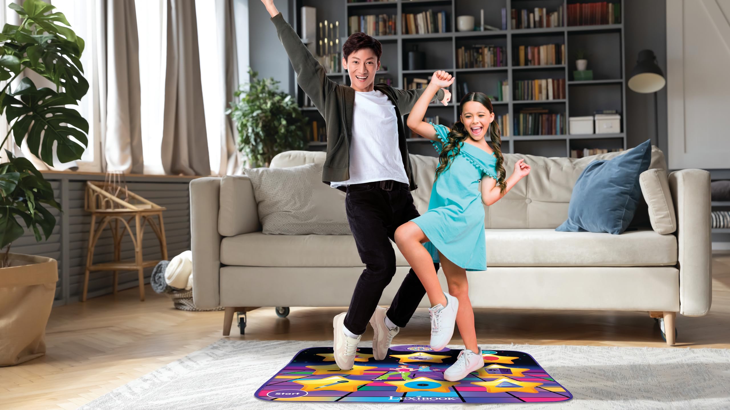 LEXiBOOK, Electronic Dance Floor Mat, Illuminated Keys, Built-in Speaker, Purple/Yellow, DM10 - Image 6
