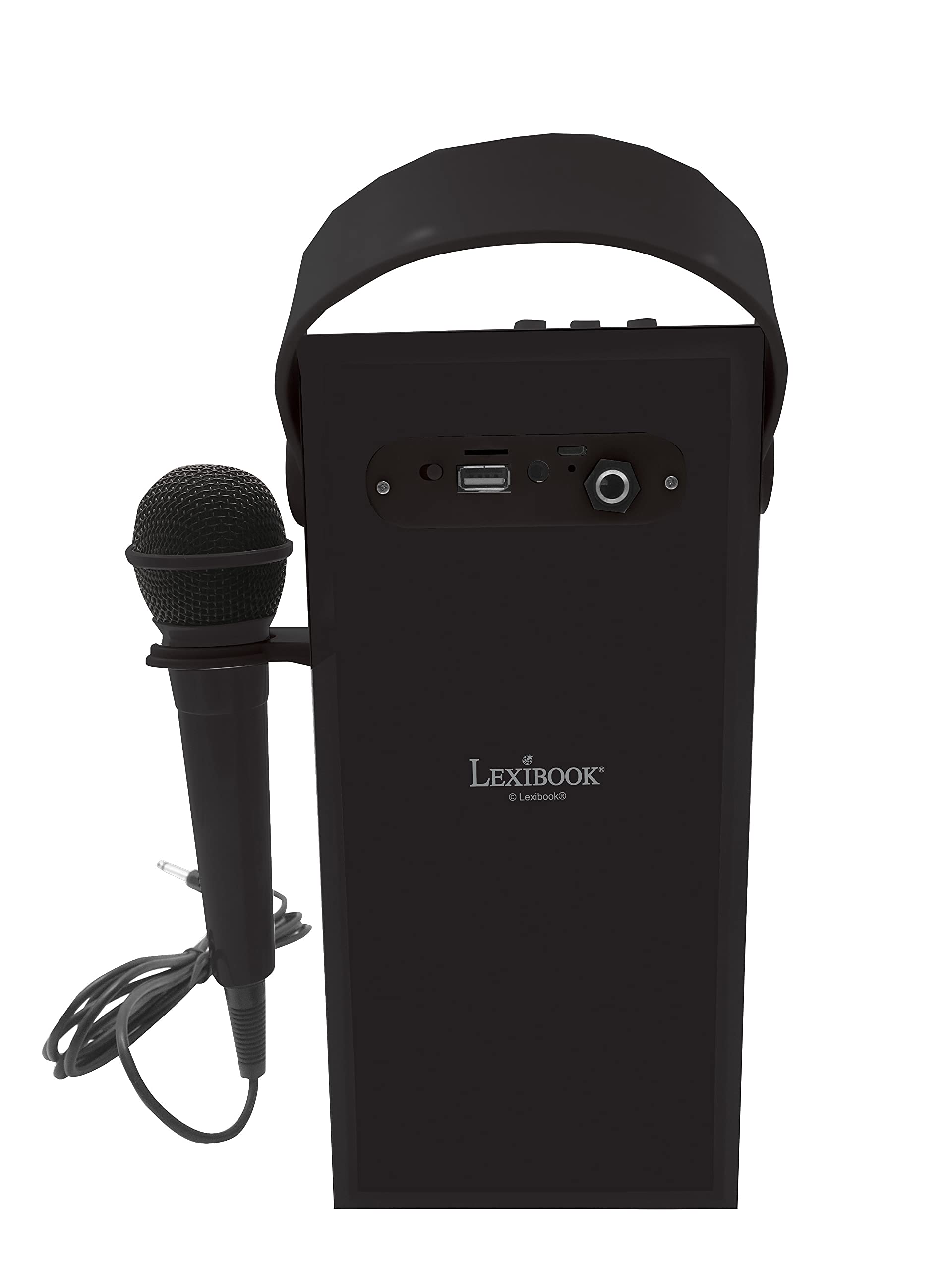 Lexibook iParty - Portable Bluetooth Light Speaker with Microphone, Light Effects, Karaoke, Wireless, USB, SD Card, Rechargeable Battery, Black, BTP180BKZ - Image 5
