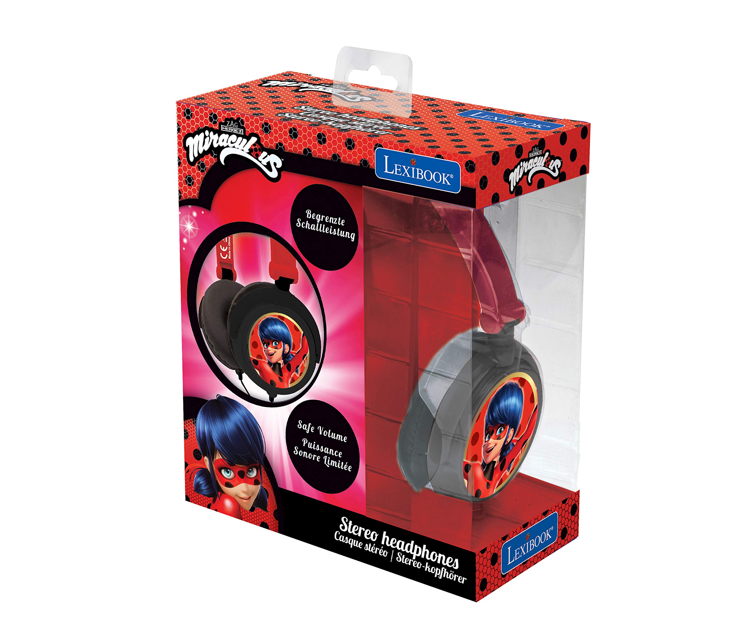 LEXiBOOK, Miraculous Ladybug Tikki, Stereo Headphones, Safe Volume, Foldable and Adjustable, red, HP015MI - Image 4