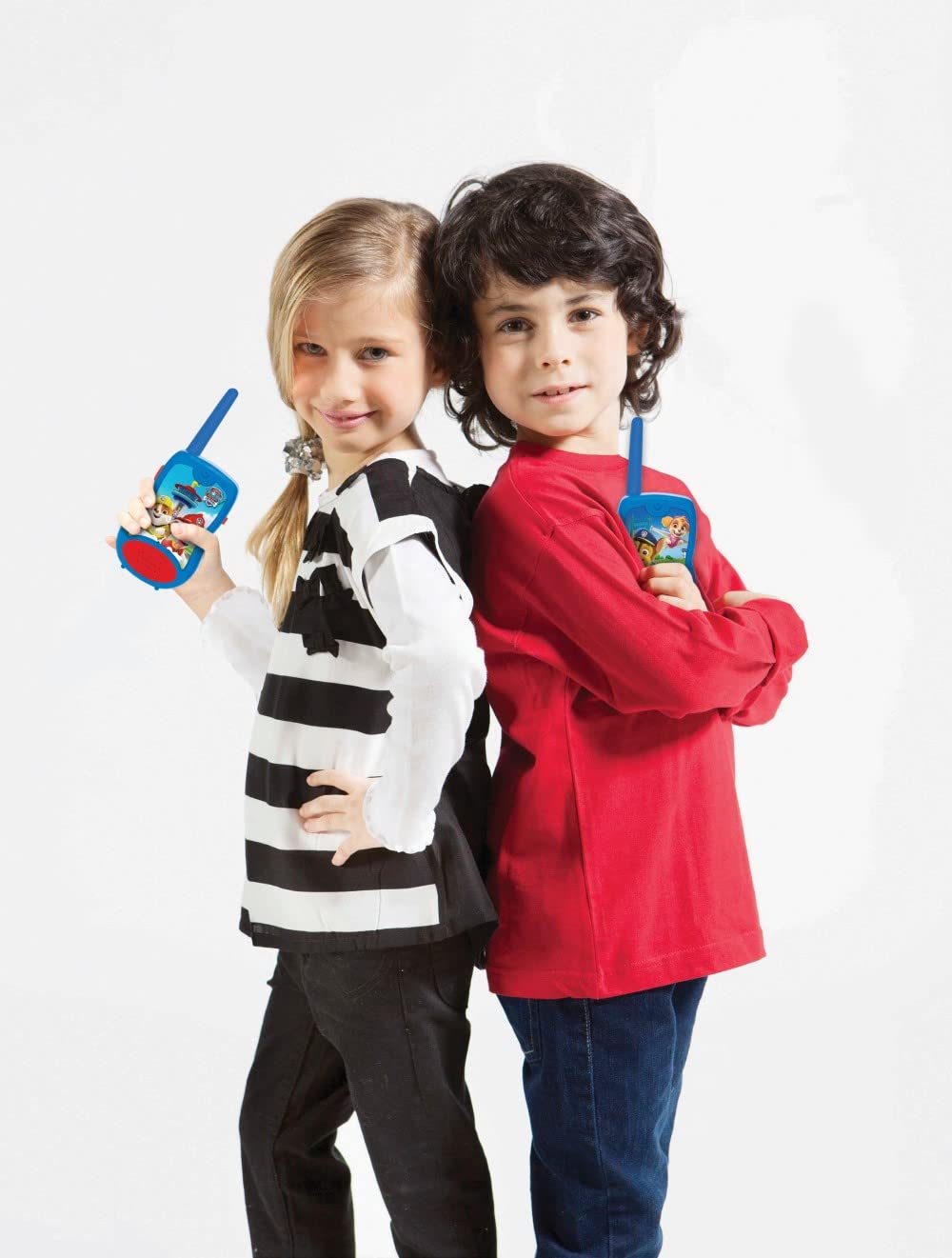 LEXiBOOK Paw Patrol Chase Walkie-talkies, Communication Game for Children, Belt Clip for Transport, Battery, Blue/Red, TW12PA - Image 3