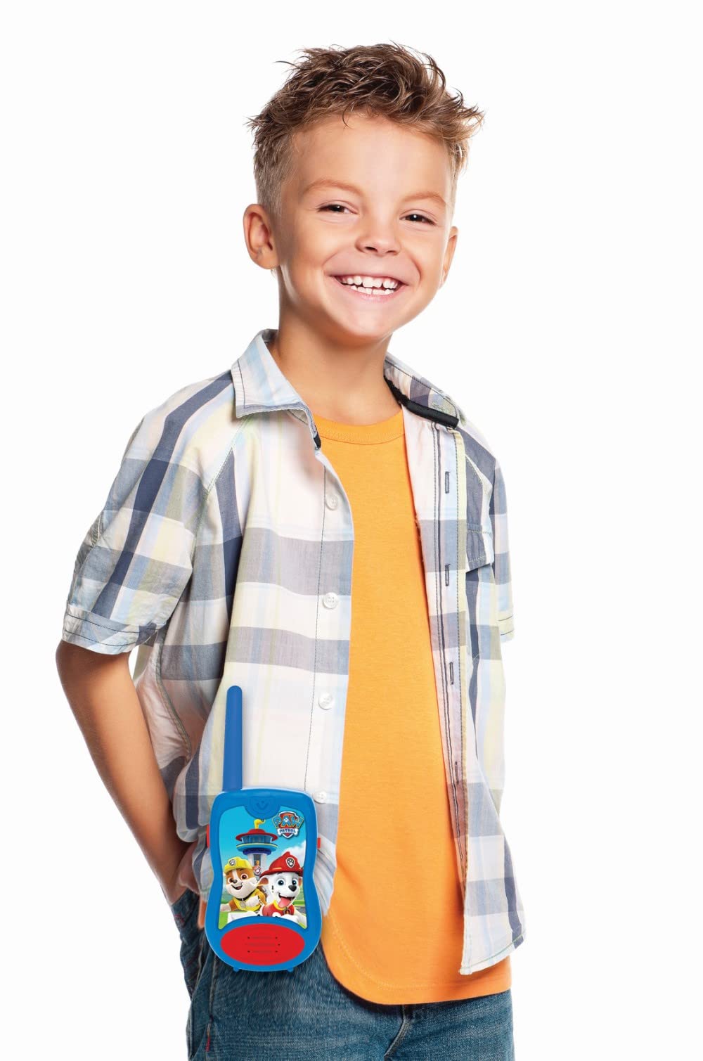 LEXiBOOK Paw Patrol Chase Walkie-talkies, Communication Game for Children, Belt Clip for Transport, Battery, Blue/Red, TW12PA - Image 4