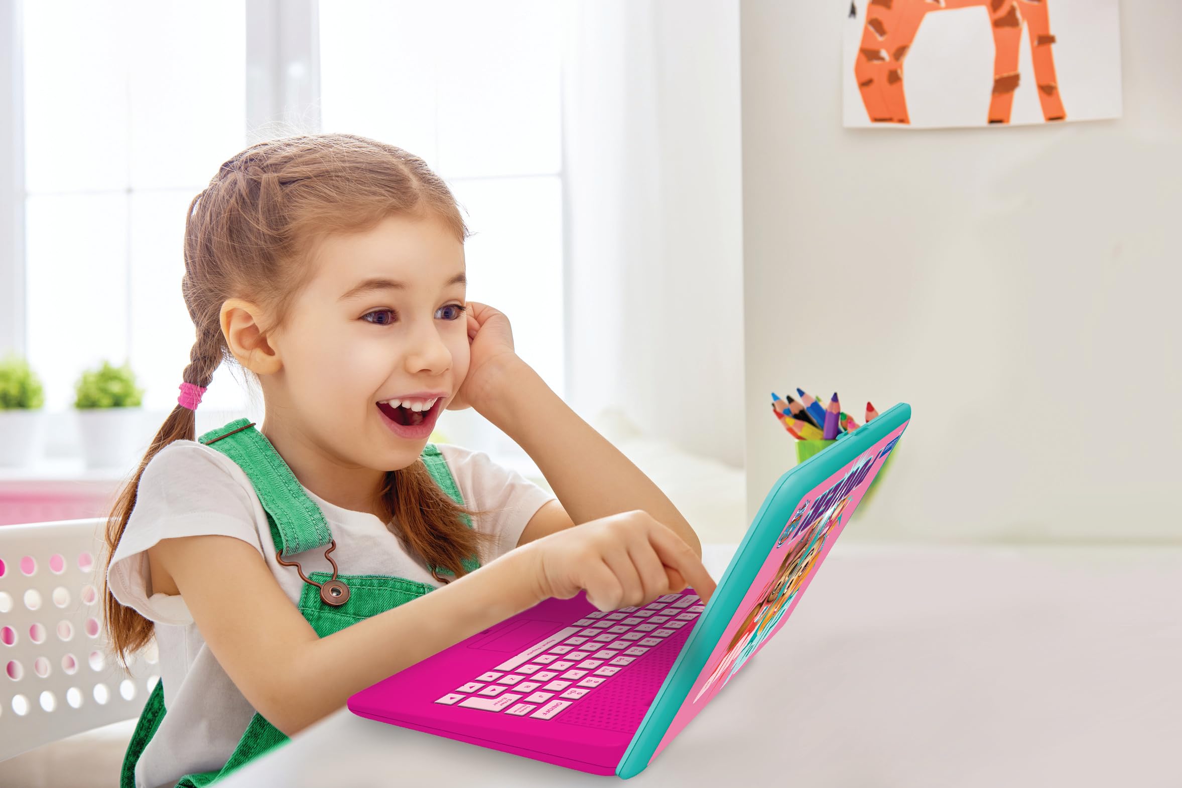 Lexibook, Paw Patrol, Educational and Bilingual Laptop in English/Spanish, Toy for Children with 124 Activities to Learn, Play Games and Music, Pink, JC598PAGi2 - Image 4