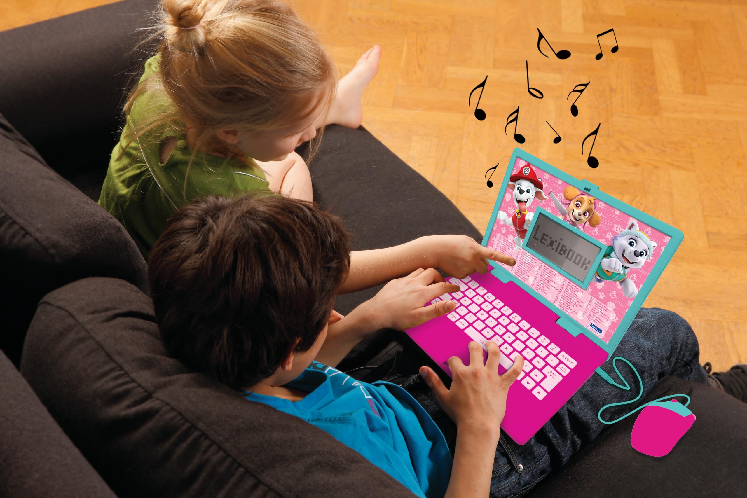 Lexibook, Paw Patrol, Educational and Bilingual Laptop in English/Spanish, Toy for Children with 124 Activities to Learn, Play Games and Music, Pink, JC598PAGi2 - Image 5