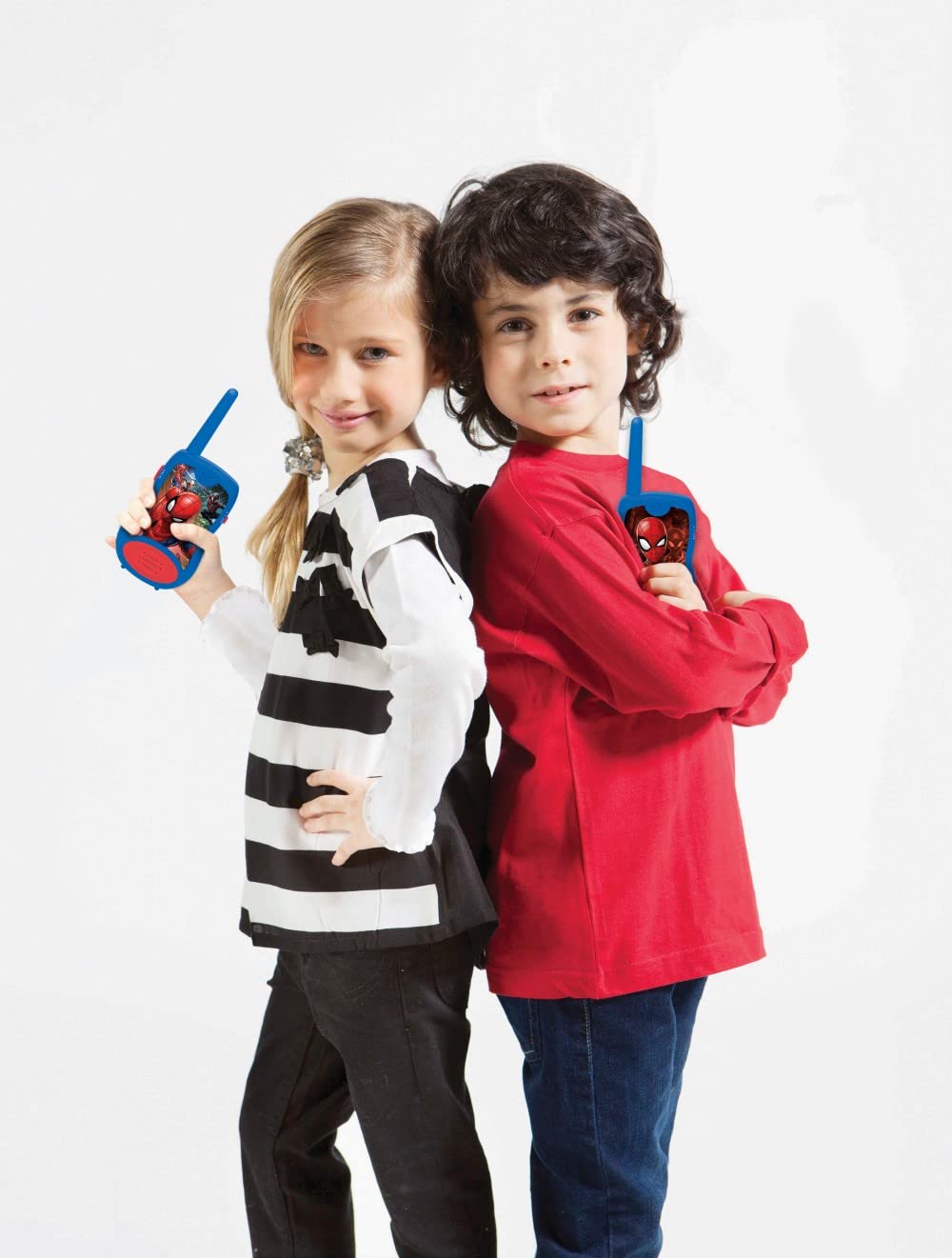 LEXiBOOK Spider-Man Walkie-talkies, Communication Game for Children, Belt Clip for Transport, Battery, Blue, TW12SP - Image 3